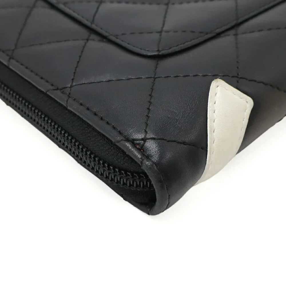 CHANEL Black Leather Logo Wallet - Picture 4 of 10